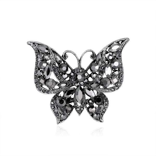 Broche Vintage Mariposa en Aleación con Diamantes - Image 3