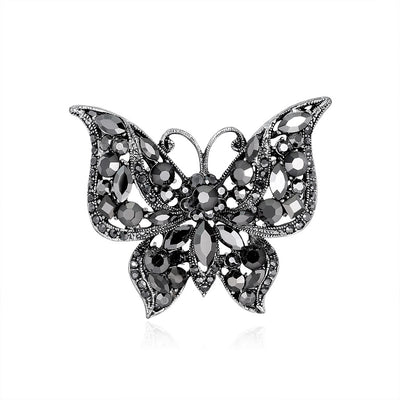 Broche Vintage Mariposa en Aleación con Diamantes - Image 3