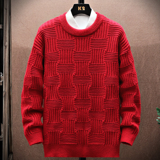 Suéter Básico Manga Larga Cuello Redondo para Hombre - Image 4
