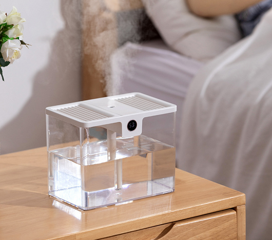 White rectangular humidifier with a gray handle and a digital display showing '86' on a white background. - Image 15