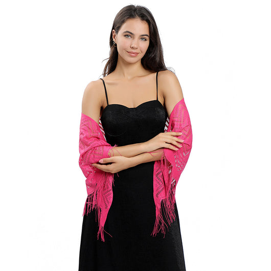 Vestido de Noche con Capa de Encaje y Escote Triangular - Image 50