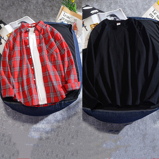 Camisa Cuadriculada Clásica para Hombre - Manga Larga Primavera Otoño - Image 6