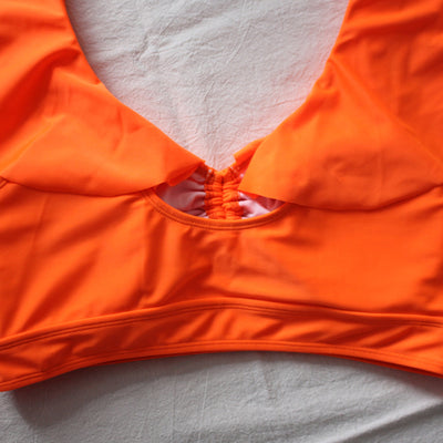 Traje de Baño Estampado con Cintura Alta, Volantes y Abertura Lateral - Image 13