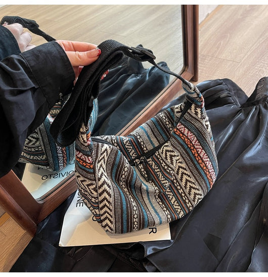 Bolso Bandolera Étnico Dumpling de Gran Capacidad - Estilo Moderno para Mujer - Image 26