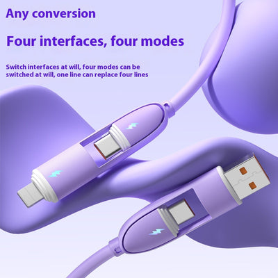 Cable de Carga Rápida 4 en 1 de Silicona Premium - Image 2