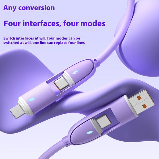 Cable de Carga Rápida 4 en 1 de Silicona Premium - Image 2