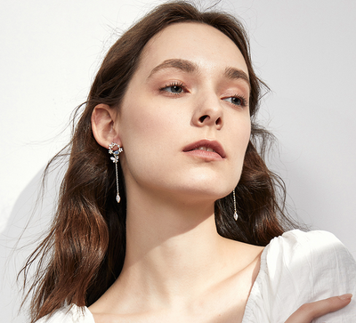 Aretes de Plata 925 con Borlas Largas y Aguja - Estilo Elegante para Verano - Image 5