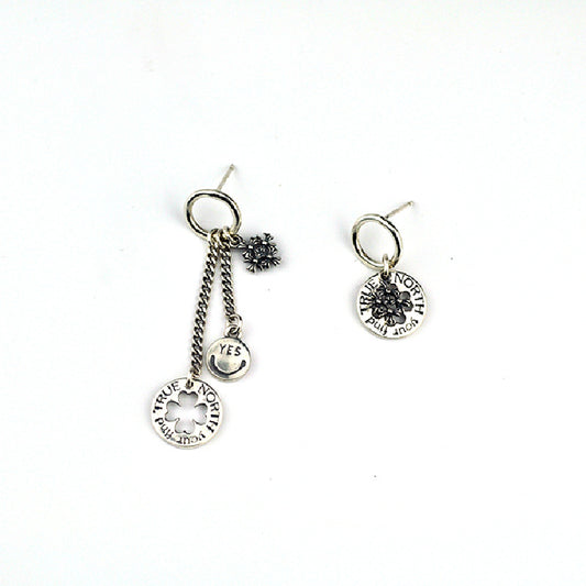 Aretes Geométricos de Plata S925 para Mujer con Etiqueta - Image 2