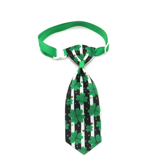Corbata para Mascotas con Moño de Trébol de Cuatro Hojas - Día de San Patricio - Image 4