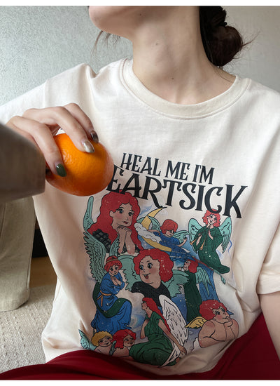 Playera Estampada Suelta y Ajustada para Mujer - Cuello Redondo Manga Corta - Image 21