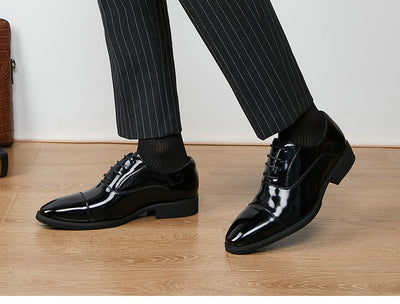 Zapatos Oxford de Cuero Charol con Punta Fina - Calzado Ejecutivo para Hombre - Image 32