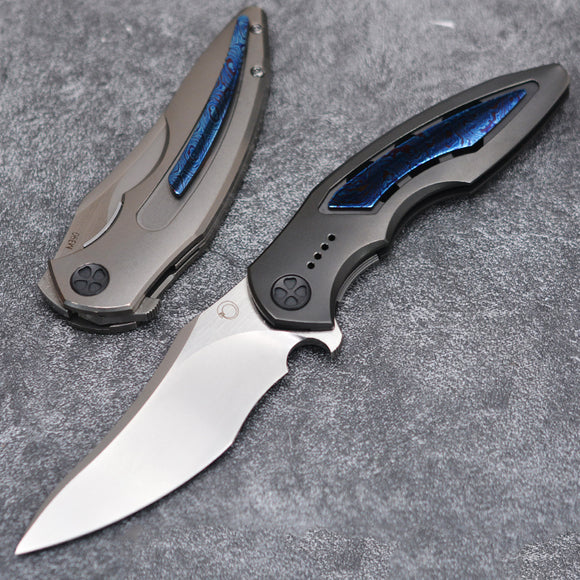 Cuchillo Plegable de Aleación con Acero M390 de Alta Dureza