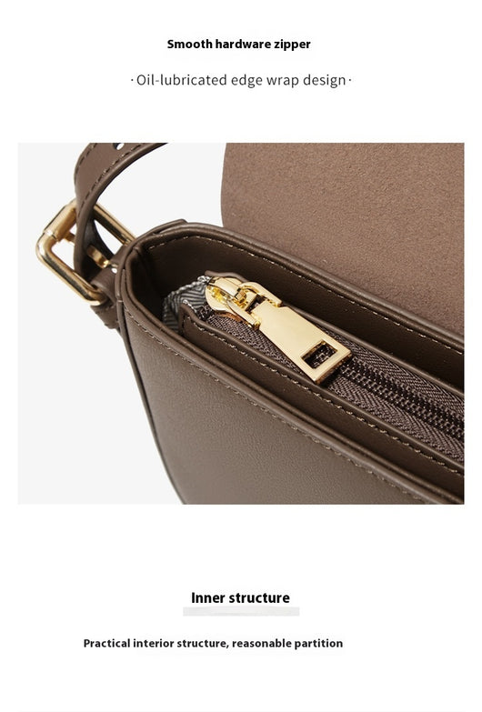 Bolsa Mensajero de Cuero Genuino Piel Vacuna Compartimentos Dobles - Image 8