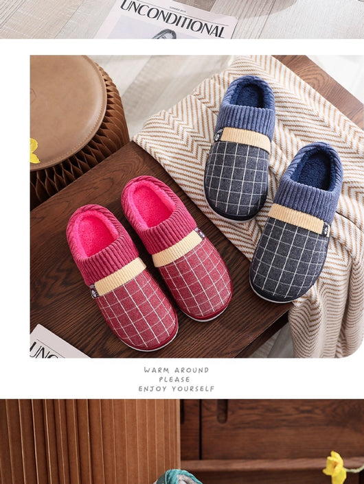 Pantuflas de Algodón para Hombre Invierno - Suela Gruesa Antideslizante - Image 18