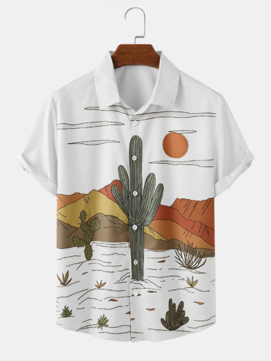 Camisa Casual de Botones Estampada para Hombre - Image 8