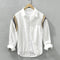 Japanese Style Long Sleeve Shirt with Color Contrast