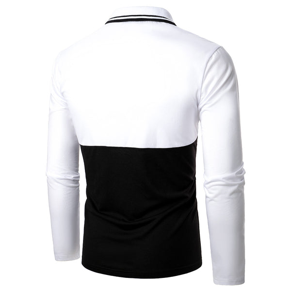 Polo de Hombre con Costura Bicolor en Cuero Premium