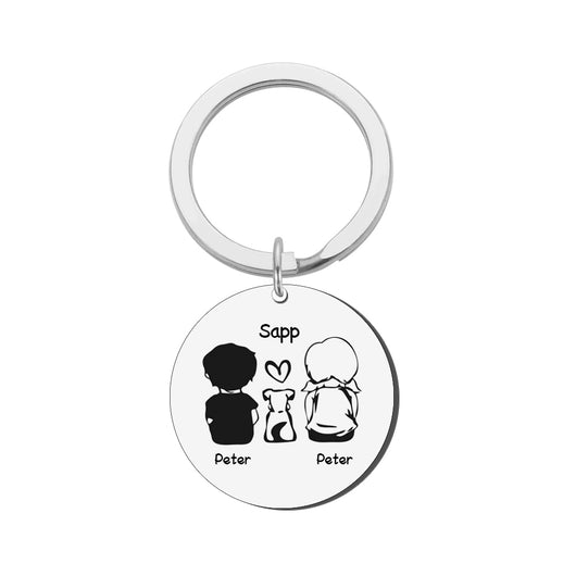 Llavero Redondo Personalizado con Nombre de Mascota para Toda la Familia - Image 5