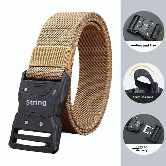 Cinturón Táctico de Lona con Hebilla de Liberación Rápida para Hombre - Image 9