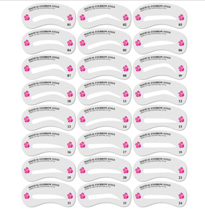 Kit de 24 Plantillas para Cejas - Sello Delineador de Cejas Duradero y Reutilizable - Image 9