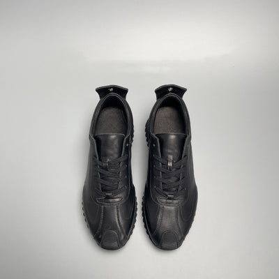 Zapatos Casuales de Cuero Genuino para Hombre - Diseño Simple en Negro - Image 3