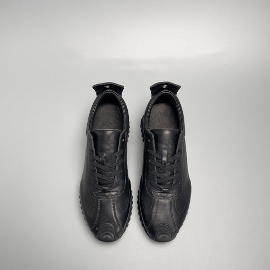 Zapatos Casuales de Cuero Genuino para Hombre - Diseño Simple en Negro - Image 3