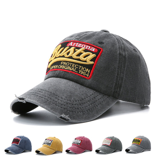 Gorra de Béisbol Lavada con Parches de Letras - Image 2