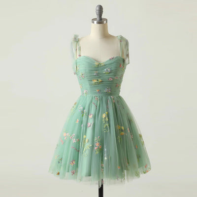 Vestido Halter Floral Verde para Mujer