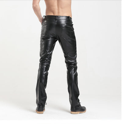 Pantalones de Cuero para Motociclista con Costuras Reforzadas - Image 9
