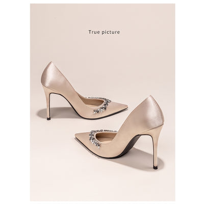 Tacones Altos Stiletto Punta Fina con Strass Estilo Francés - Image 4