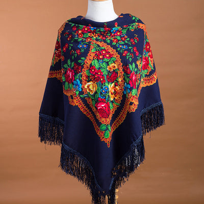 Foulard Cuadrado Étnico con Flecos - Abrigo Cálido y Elegante - Image 36