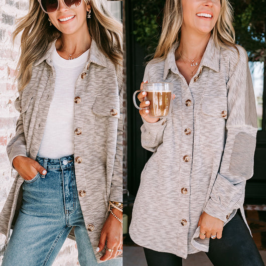 Camisa Suelta Casual para Mujer con Costura INS y Botones Simples - Image 9