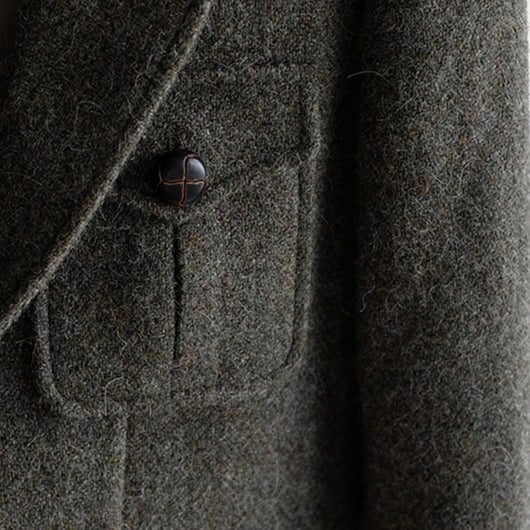 Abrigo de Lana Vintage Tweed para Otoño e Invierno - Image 3