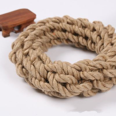 Anillo de Cuerda de Cáñamo Resistente a Mordidas para Perros - Image 3