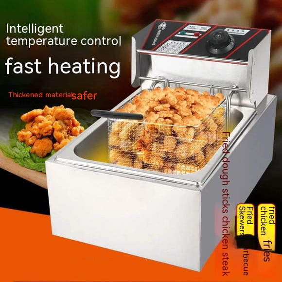 Frigideira Profissional de Aço Inoxidável com Controle de Temperatura e Grande Capacidade