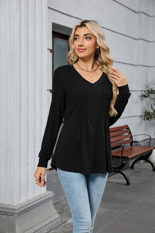 Blusa Suelta de Rayas con Mangas Largas para Mujer - Image 33