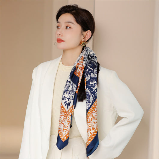Pañuelo Cuadrado Retro Estampado para Mujer - Diseño Clásico - Image 60