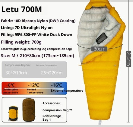 Saco de Dormir Ultraligero de Plumón para Camping - Image 16