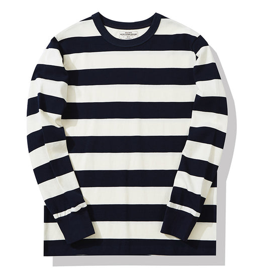 Camiseta Manga Larga a Rayas para Hombre - Clásica y Versátil