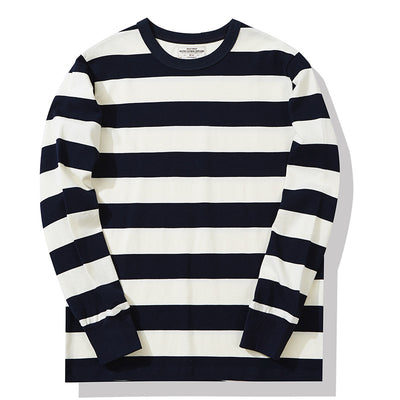 Camiseta Manga Larga a Rayas para Hombre - Clásica y Versátil