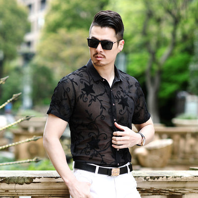 Camisas Casuales Slim Fit para Hombre con Bordado Hueco - Sin Planchado - Image 10