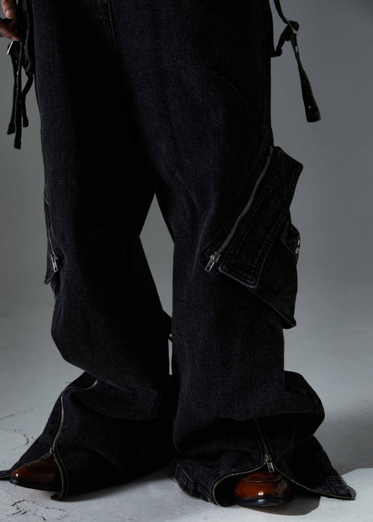 Pantalón Casual Recto con Múltiples Bolsillos y Cierre - Image 43