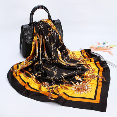 Pañuelo de Seda 90cm Estampado Anacardo - Image 78