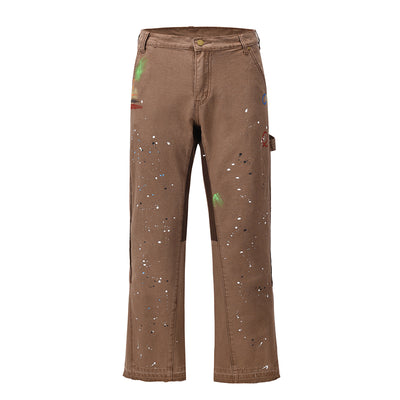 Jeans de Trabajo Versátil Corte Holgado Europeo-Americano - Image 7