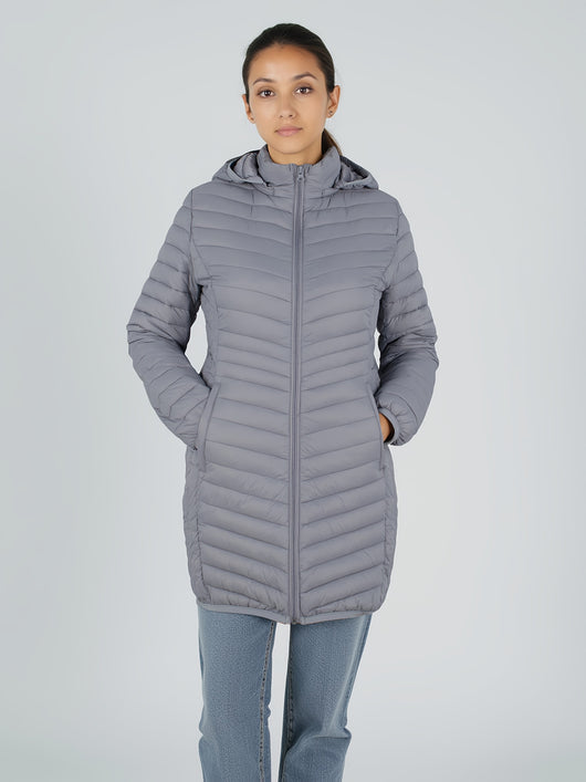 Chaqueta Acolchada de Algodón para Invierno - Colores Sólidos - Image 9