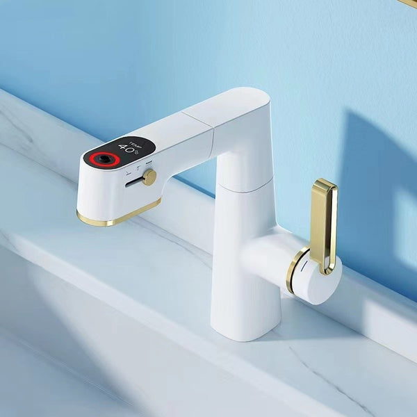 Grifo Digital de Baño con Pantalla Táctil, Rotación y Altura Ajustable