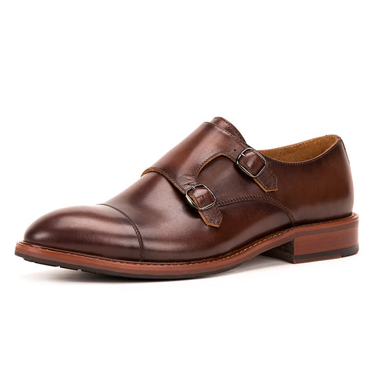 Zapatos Monk de Cuero Genuino Artesanales para Hombre - Calzado Formal Ejecutivo