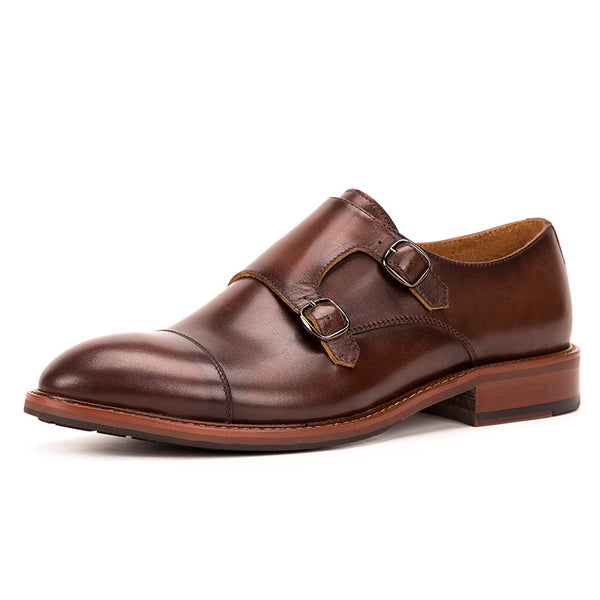 Zapatos Monk de Cuero Genuino Artesanales para Hombre - Calzado Formal Ejecutivo