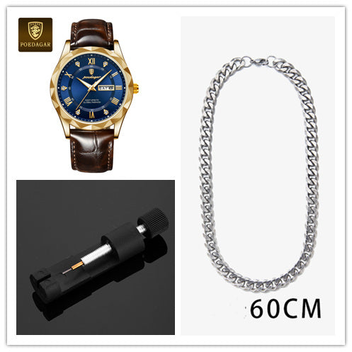 Reloj de Pulsera de Cuarzo Luxury para Hombre con Correa de Cuero - Image 58