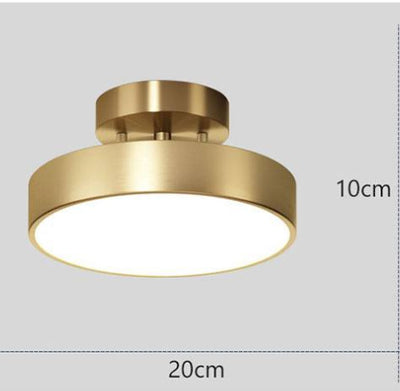 Lámpara de Techo Redonda de Cobre Puro - Diseño Minimalista - Image 10